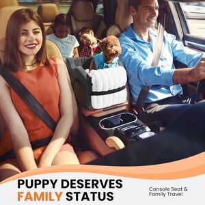 NWT Center Console Dog Car Seat for Small Dogs (up to 13.5 pounds)with Fleece